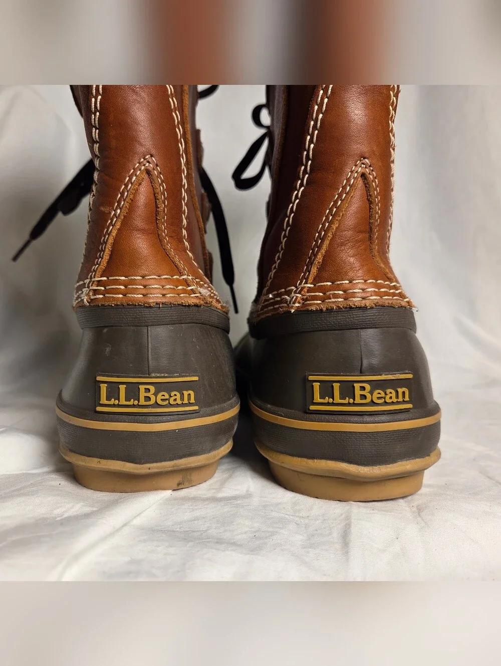 LL Bean Leather Waterproof Insulated Lace Up Boots 299622 Women's Size 7 Snow